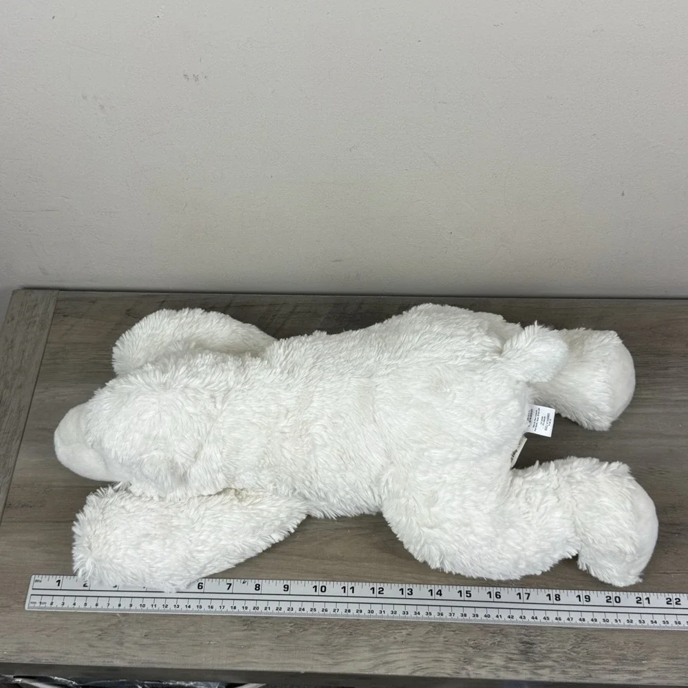 Pier 1 Imports White Polar Bear Plush Stuffed Animal Floppy Laying 20
